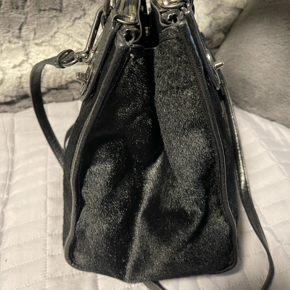 ****Authentic*** Coach Rabbit or Racoon Fur Hand Bag - Picture 5 of 10